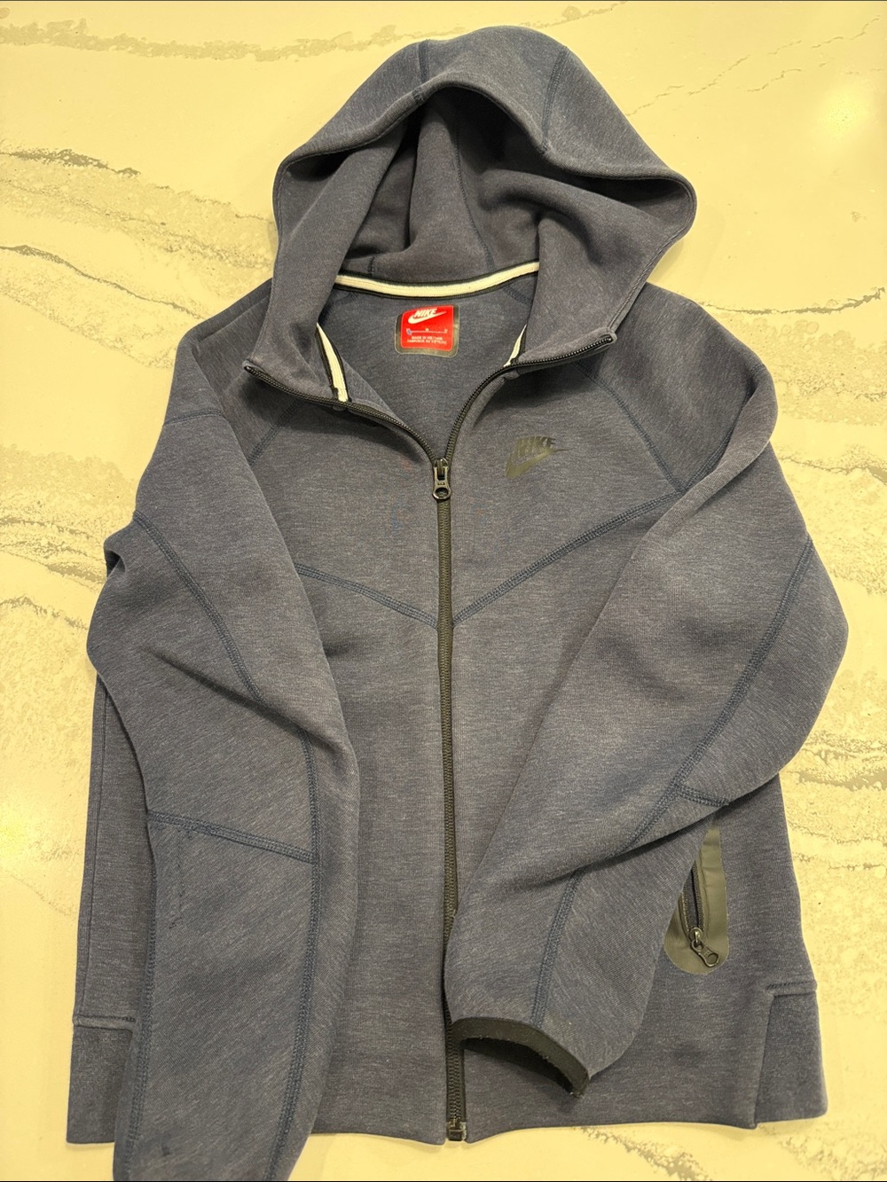 Nike kids navy blue Full-Zip Hooded tech